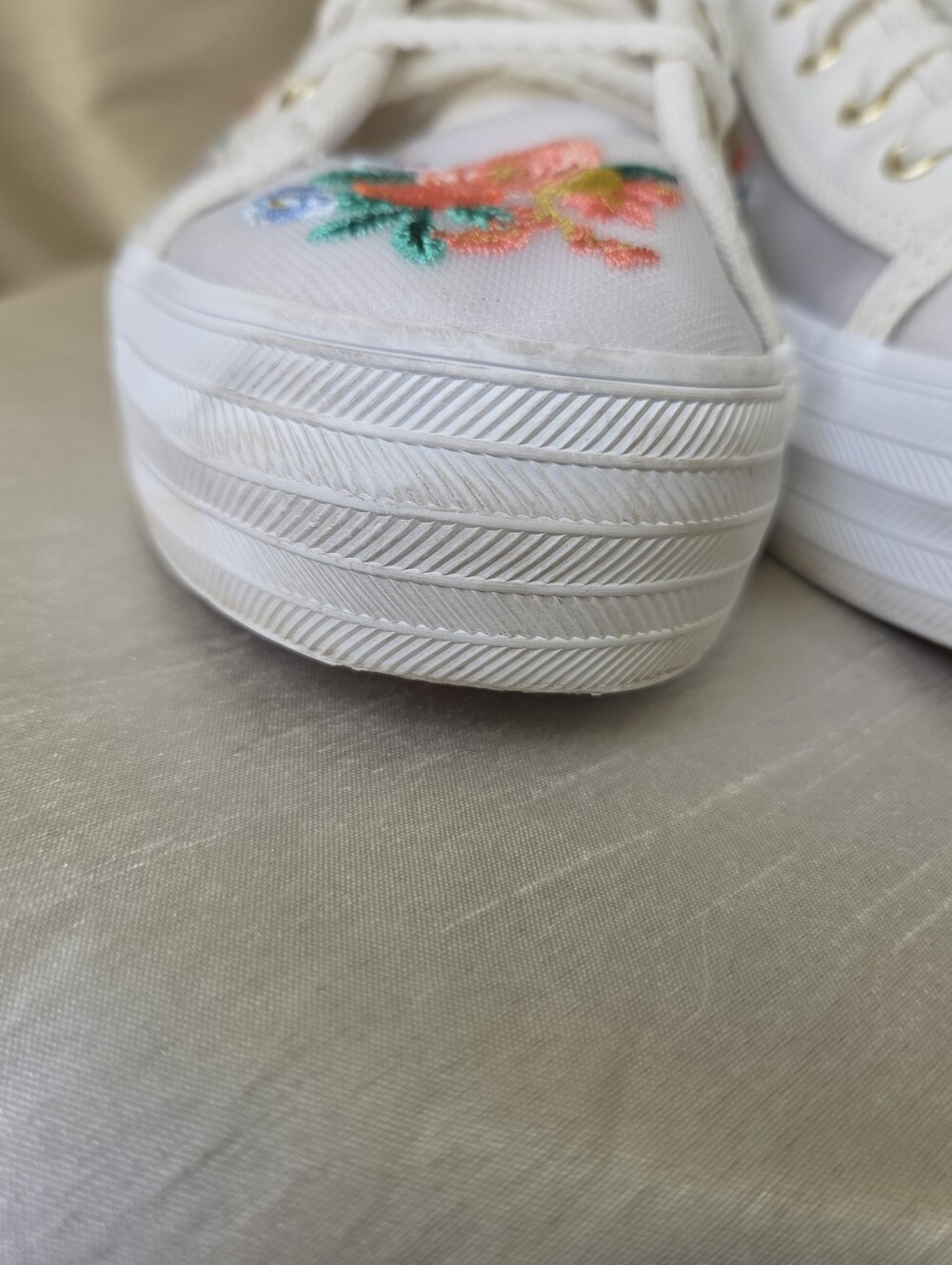 Keds x Rifle Paper Co. Triple Kick Citrus Garden Platform Sneakers Size 10 - Picture 14 of 16
